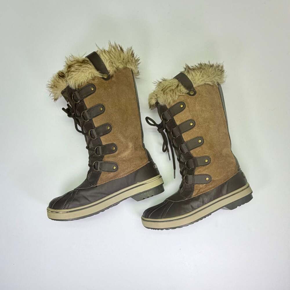 Khombu Women's Nordic 2 Tall Winter Boots, Brown Faux Fur Leather & Man-made Siz - Picture 11 of 13